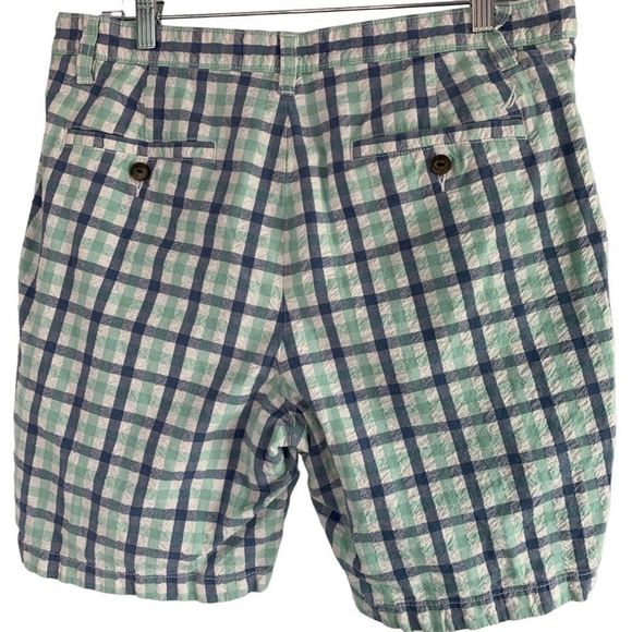 Nautica Mens Seersucker Shorts Burmda Size 33 Cruise Ship 6367 GUC Cotton - Picture 4 of 6